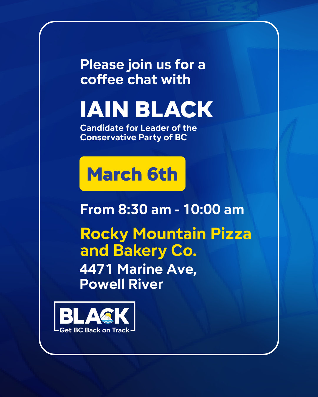 Meet Iain Black in Powell River